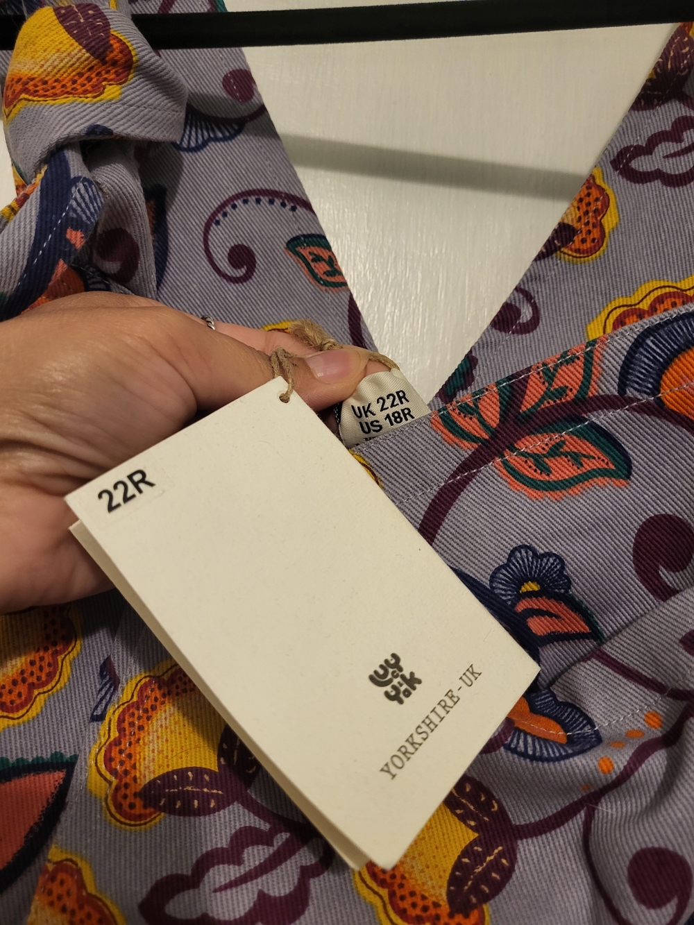 Lucy & Yak Lavender Jumpsuit with Orange Floral And Paisley Print - Picture 2 of 3